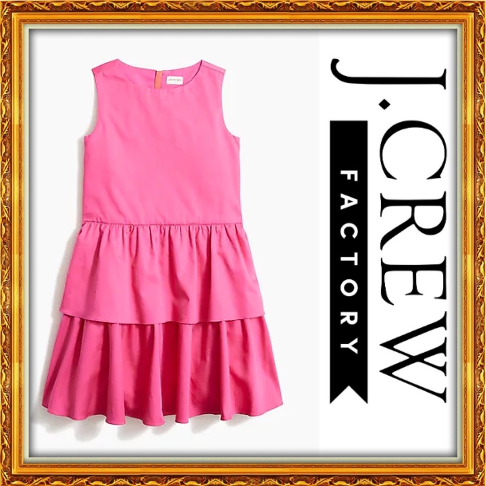 NWT | J. Crew Factory Girls' Sateen Tiered Dress!!